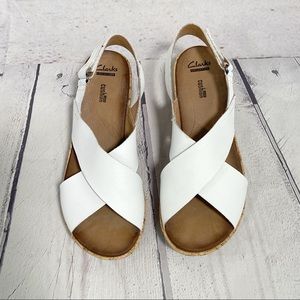 NWOT Clarks Collection Soft Cushion Wedge Sandals